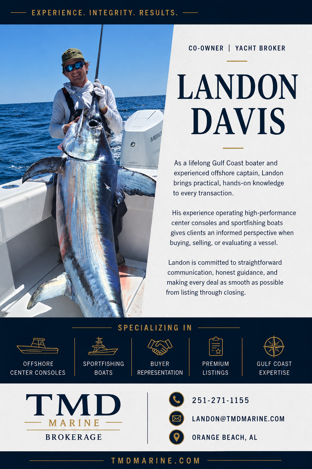 Landon Davis — Co-Owner and Yacht Broker at TMD Marine